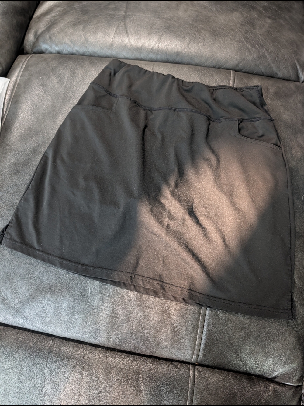 Black Activewear Skort with Side Pockets